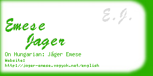 emese jager business card